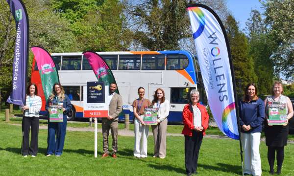 local companies at rock park standing on the grass for Children's Hospice Southwest