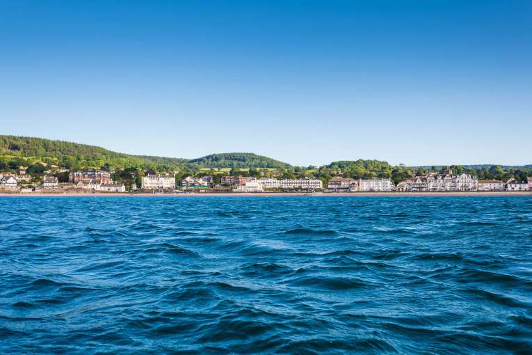 Sea view of the Belmont and Victoria Hotels
