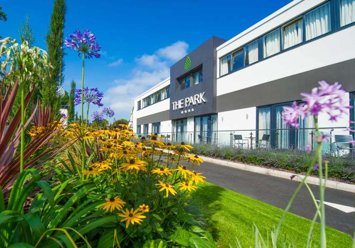Park Hotel External View with Flowers