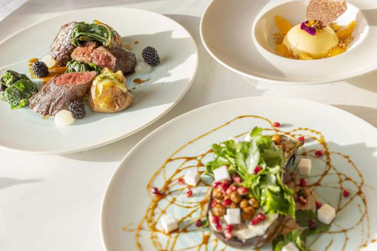 Saunton Sands Hotel Restaurant Dining Main Courses and Dessert